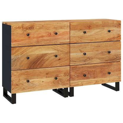 Sideboards 2 pcs 60x33x75 cm Solid Wood Acacia