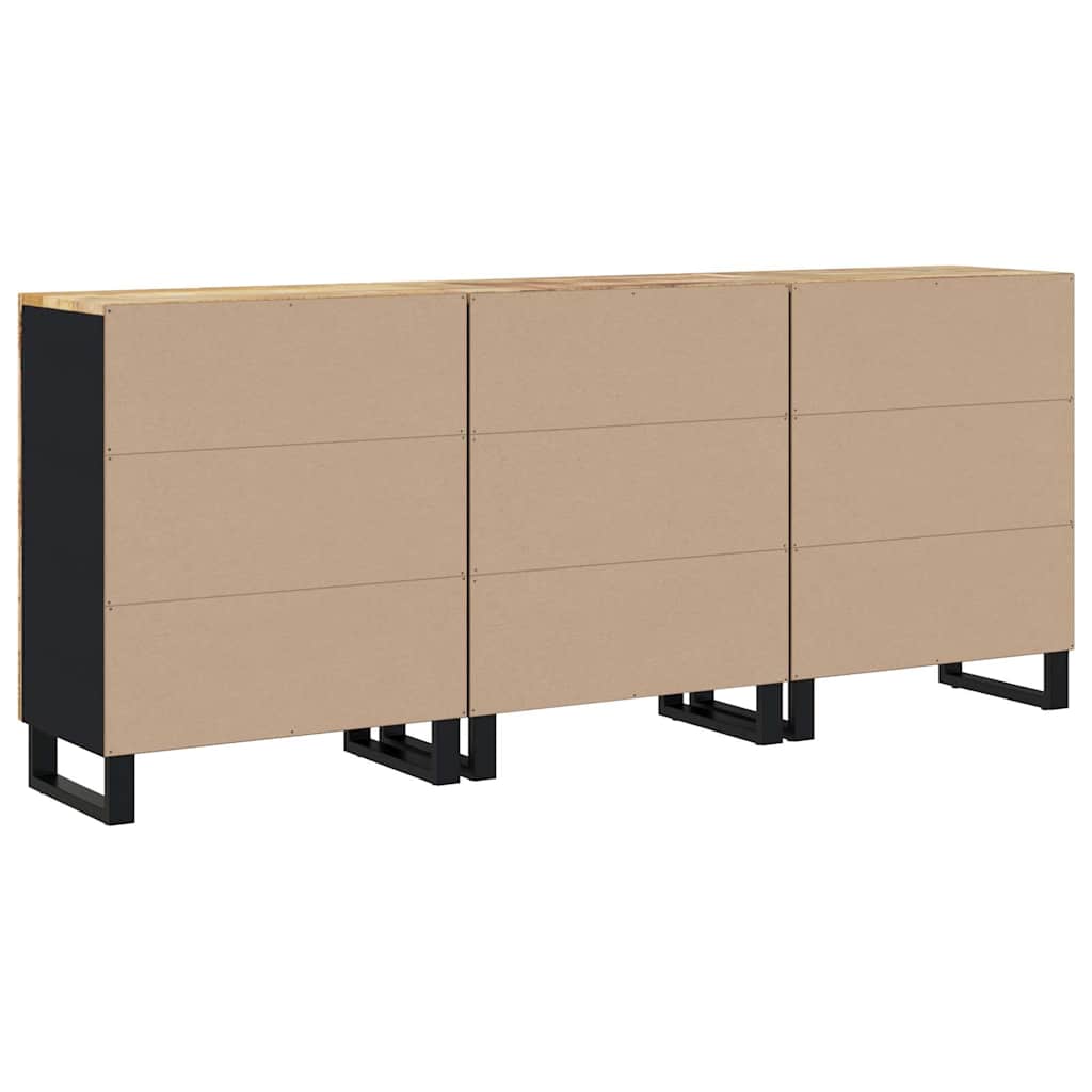 Sideboards 3 pcs Rough Mango Wood