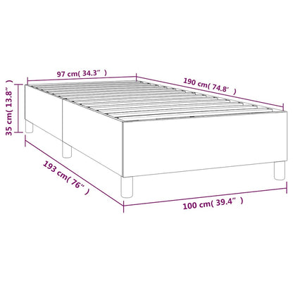 Box Spring Bed Frame Dark Grey Twin Velvet