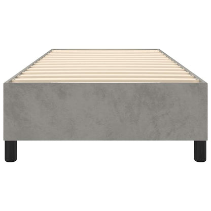 Box Spring Bed Frame Light Grey Twin XL Velvet