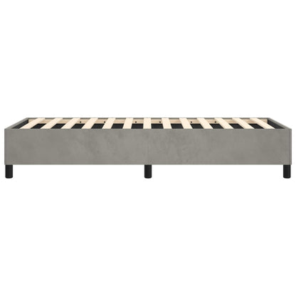 Box Spring Bed Frame Light Grey Twin XL Velvet (US Only)