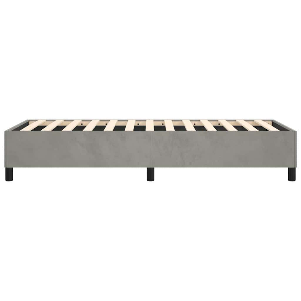 Box Spring Bed Frame Light Grey Twin XL Velvet