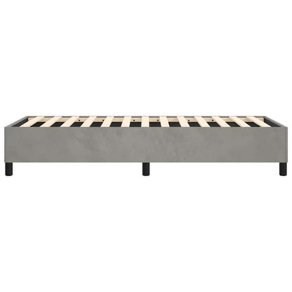 Box Spring Bed Frame Light Grey Twin XL Velvet