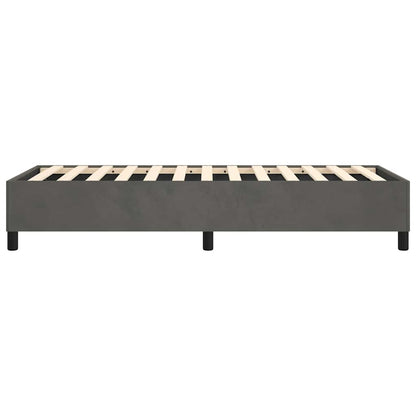 Box Spring Bed Frame Dark Grey Twin XL Velvet