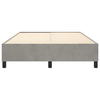 Box Spring Bed Frame Light Grey Full Velvet (US Only)