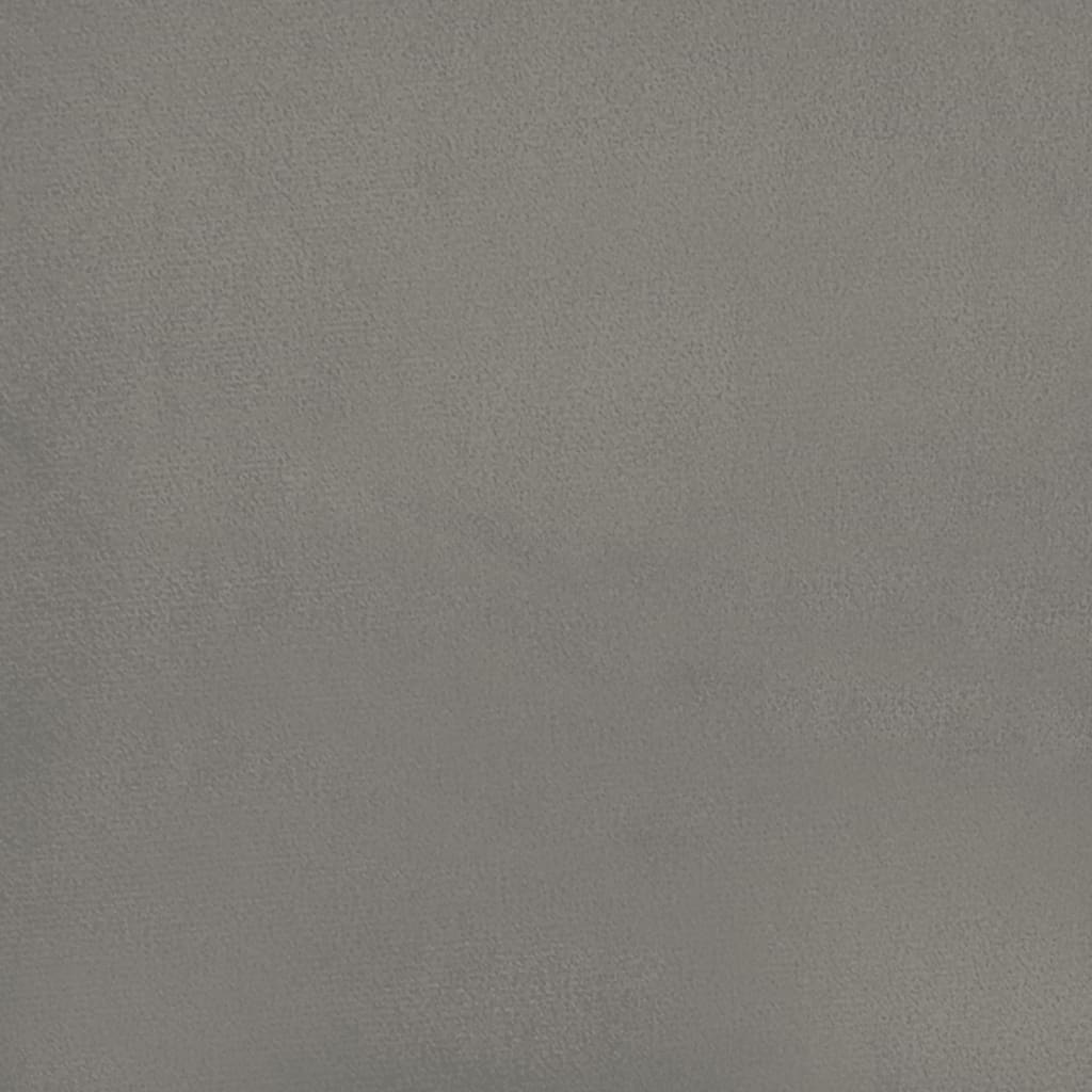 Box Spring Bed Frame Light Grey Full Velvet (US Only)