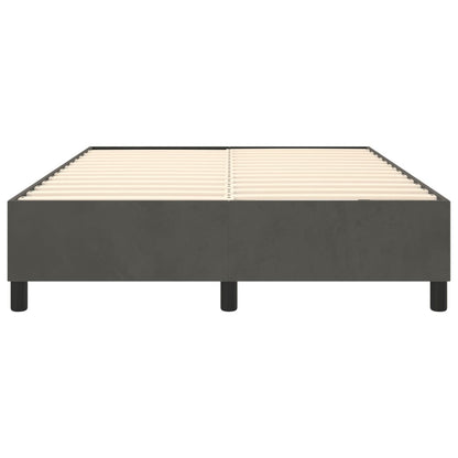 Box Spring Bed Frame Dark Grey Velvet (US/AU Only)