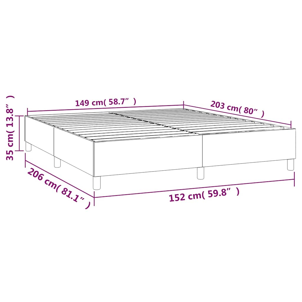 Box Spring Bed Frame Dark Grey Queen Velvet