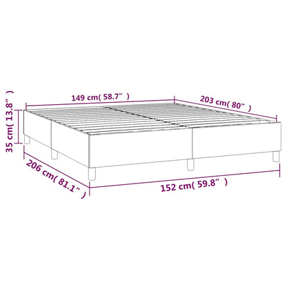 Box Spring Bed Frame Dark Grey Queen Velvet