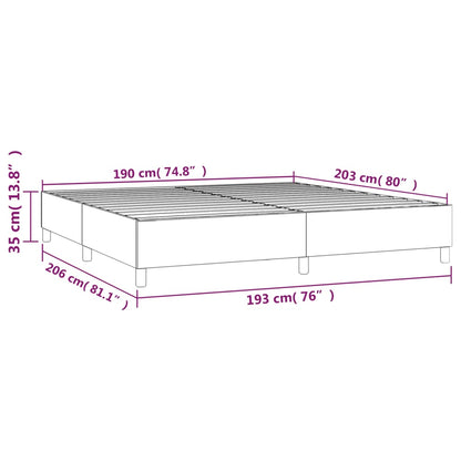 Box Spring Bed Frame Dark Grey King Velvet (US Only)