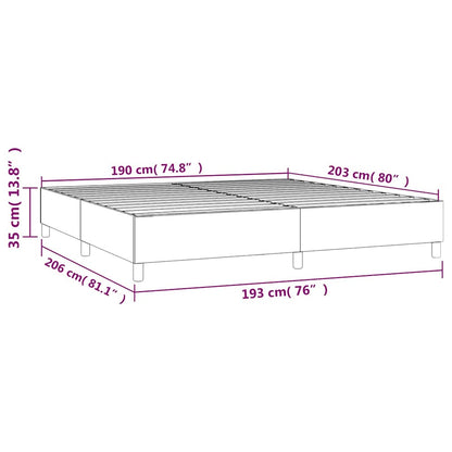 Box Spring Bed Frame Dark Grey King Velvet