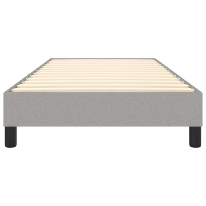 Box Spring Bed Frame Light Grey Single Fabric