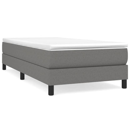 Box Spring Bed Frame Dark Grey Single Fabric (UK/IE/FI/NO only)