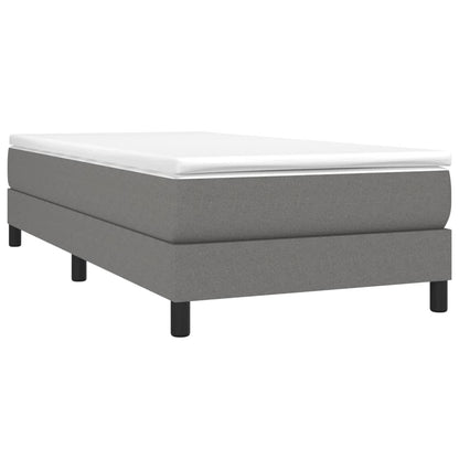 Box Spring Bed Frame Dark Grey Single Fabric (UK/IE/FI/NO only)
