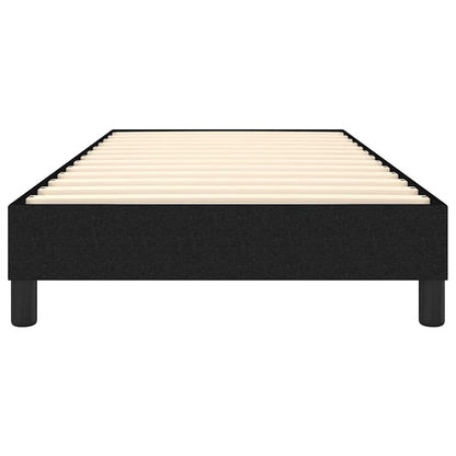 Box Spring Bed Frame Black Single Fabric