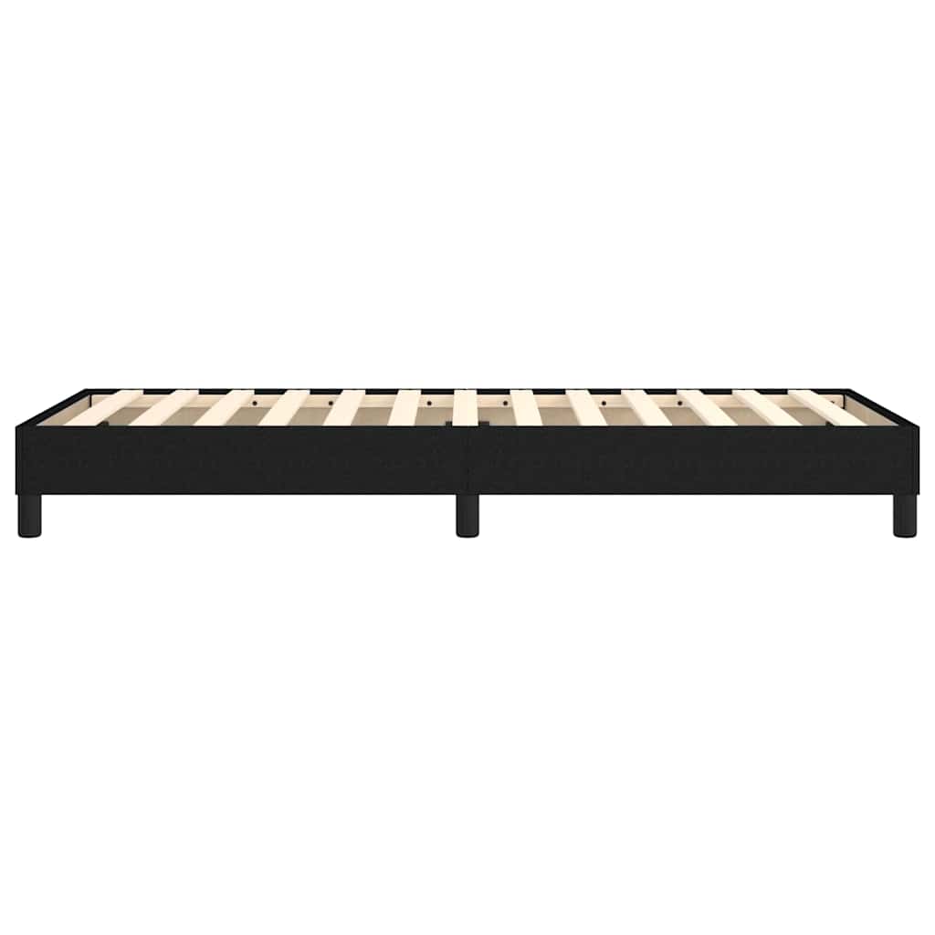 Box Spring Bed Frame Black Single Fabric