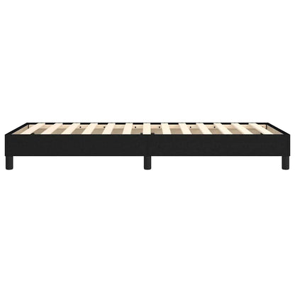 Box Spring Bed Frame Black Single Fabric