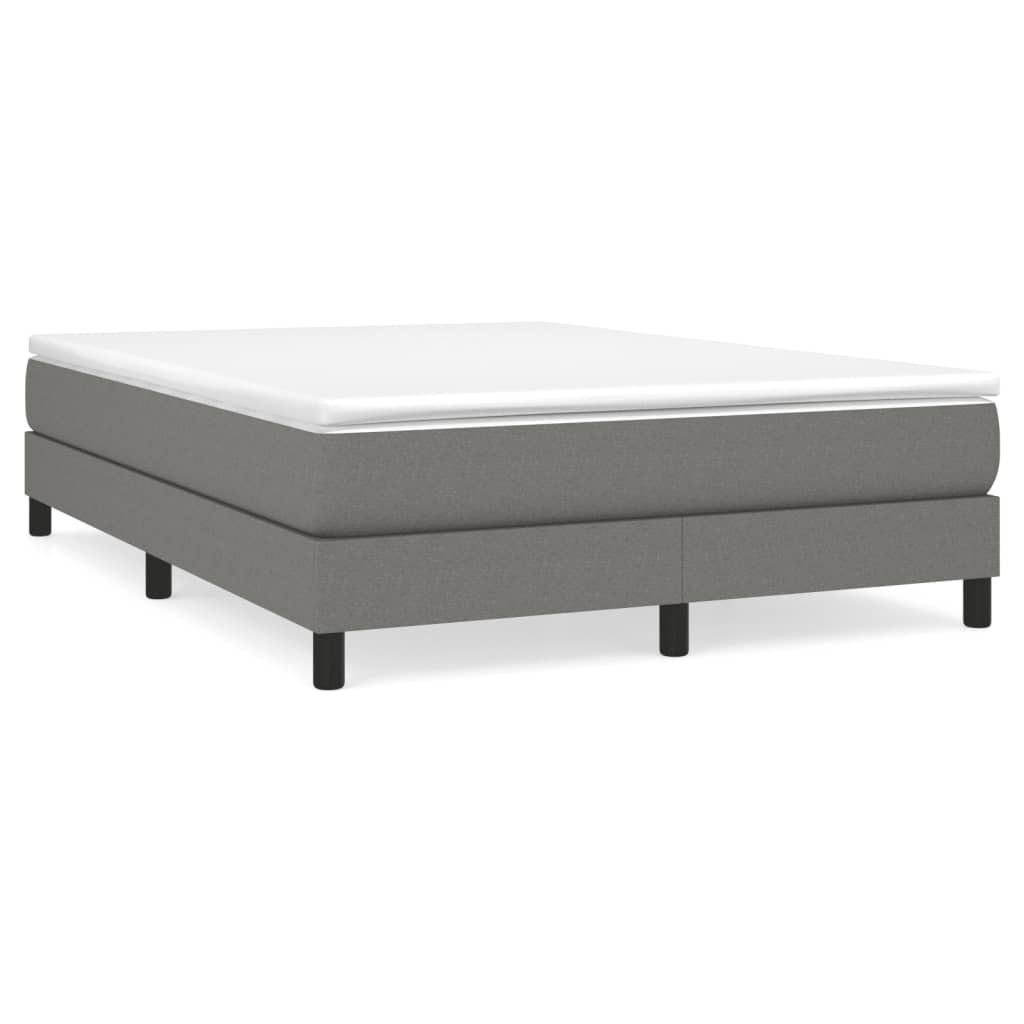 Box Spring Bed Frame Dark Grey Double Fabric (UK/IE/FI/NO only)
