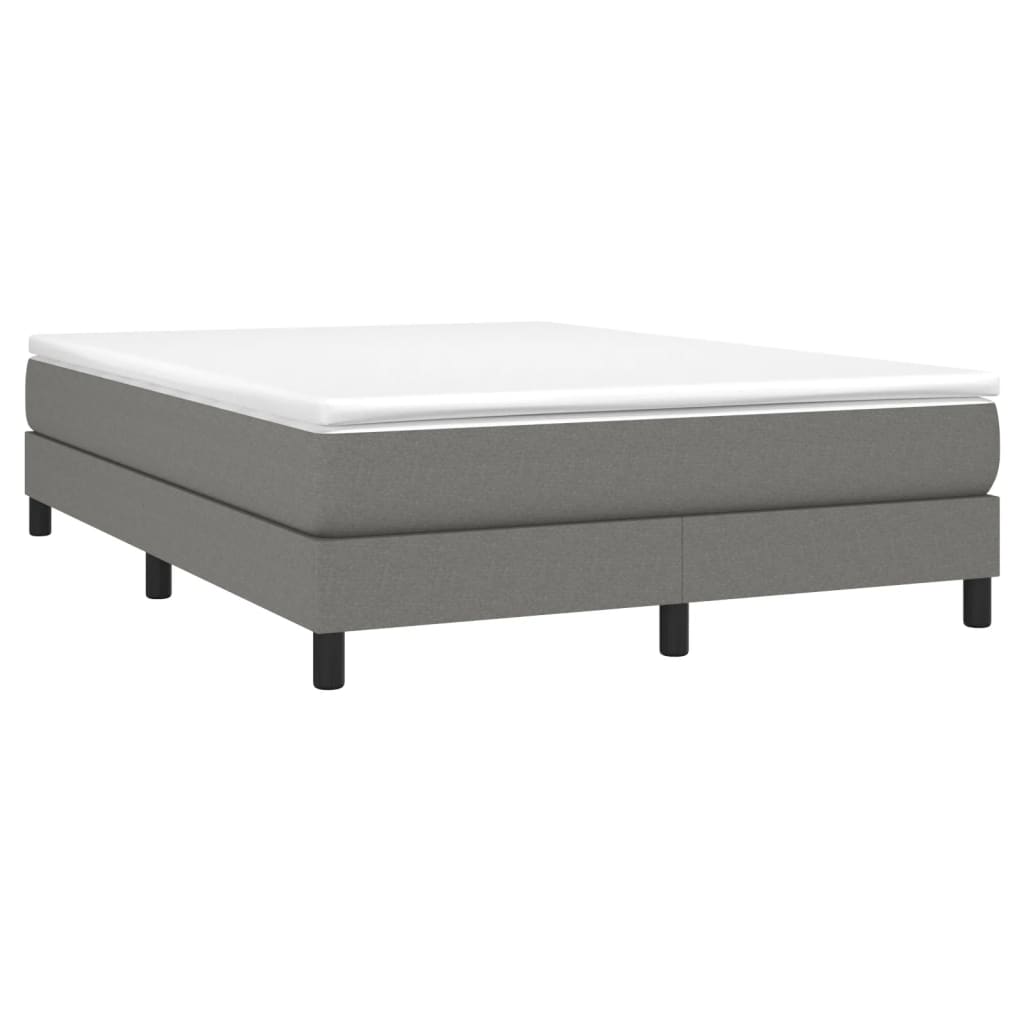 Box Spring Bed Frame Dark Grey Double Fabric (UK/IE/FI/NO only)