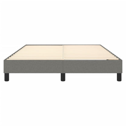 Box Spring Bed Frame Dark Grey Double Fabric (UK/IE/FI/NO only)