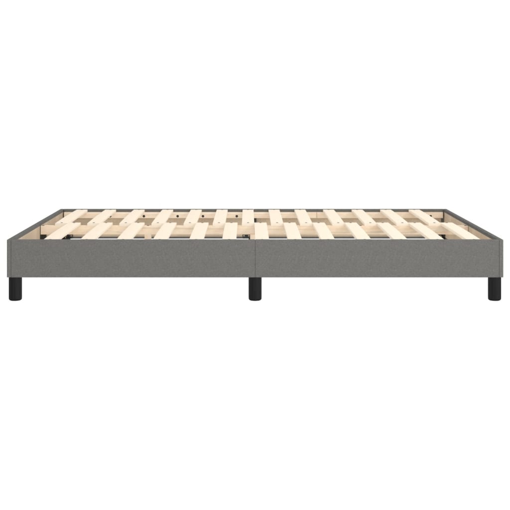 Box Spring Bed Frame Dark Grey Double Fabric (UK/IE/FI/NO only)