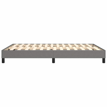 Box Spring Bed Frame Dark Grey Double Fabric