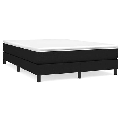 Box Spring Bed Frame Black Double Fabric
