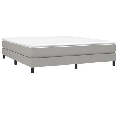 Box Spring Bed Frame Light Grey Super King Fabric (UK/IE/FI/NO only)