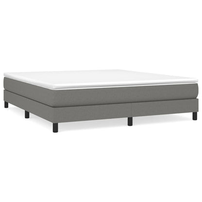 Box Spring Bed Frame Dark Grey Super King Fabric (UK/IE/FI/NO only)