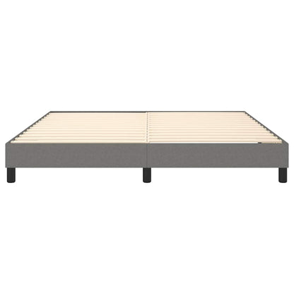 Box Spring Bed Frame Dark Grey Super King Fabric