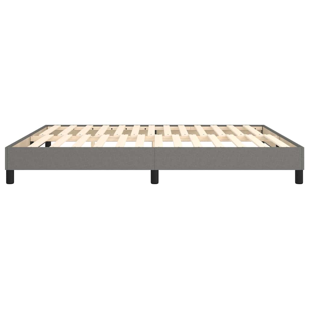 Box Spring Bed Frame Dark Grey Super King Fabric