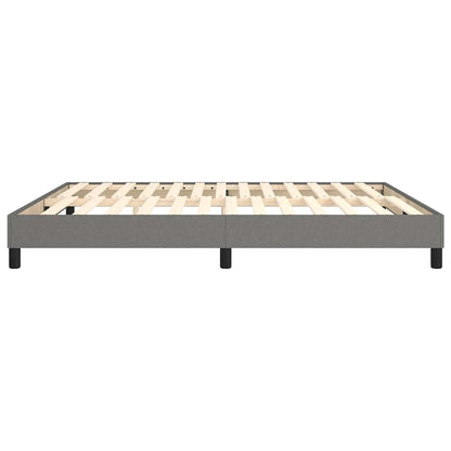 Box Spring Bed Frame Dark Grey Super King Fabric