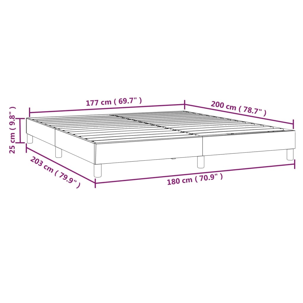 Box Spring Bed Frame Dark Grey Super King Fabric (UK/IE/FI/NO only)