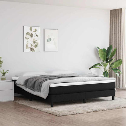 Box Spring Bed Frame Black Super King Fabric (UK/IE/FI/NO only)