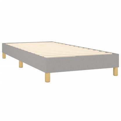 Box Spring Bed Frame Light Grey Single Fabric (UK/IE/FI/NO only)