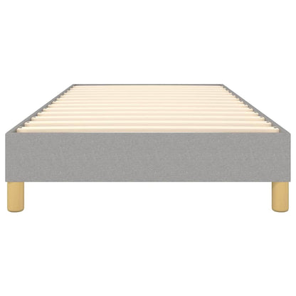Box Spring Bed Frame Light Grey Single Fabric