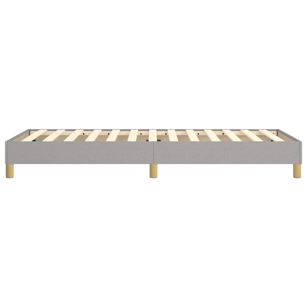 Box Spring Bed Frame Light Grey Single Fabric