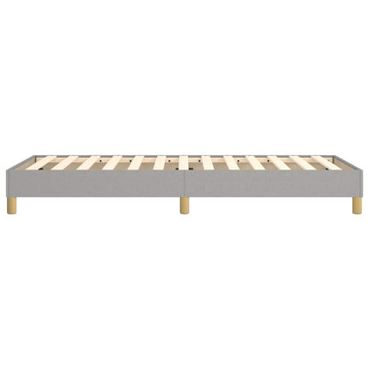 Box Spring Bed Frame Light Grey Single Fabric