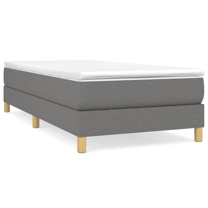 Box Spring Bed Frame Dark Grey Single Fabric (UK/IE/FI/NO only)