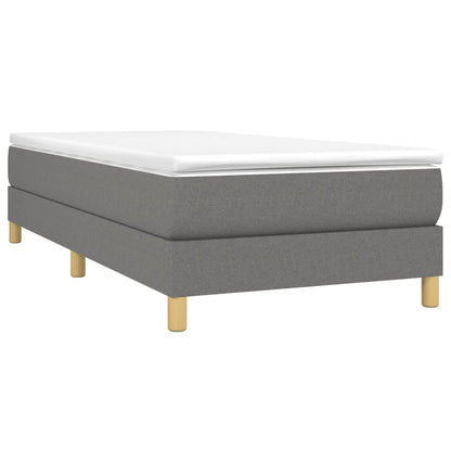Box Spring Bed Frame Dark Grey Single Fabric (UK/IE/FI/NO only)