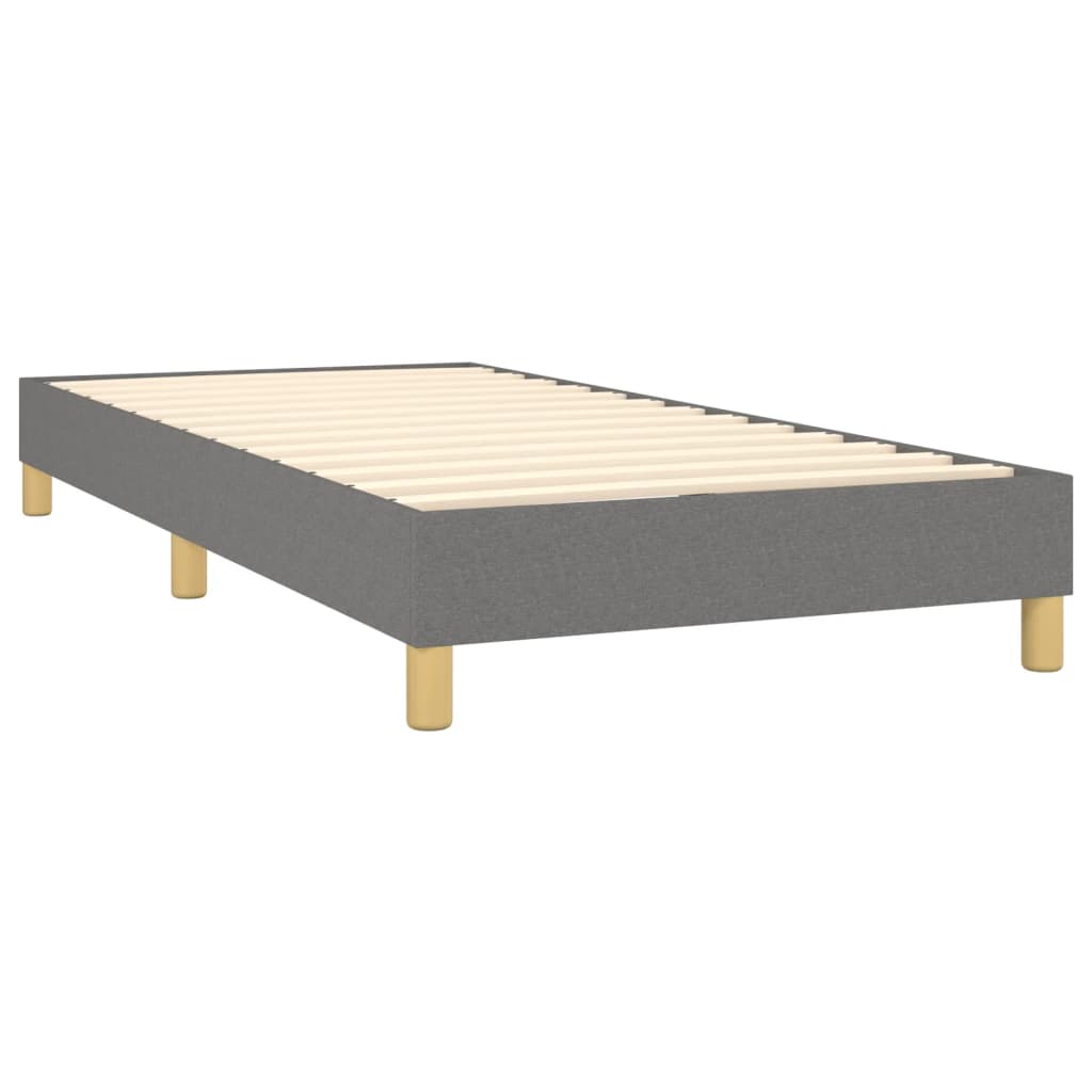 Box Spring Bed Frame Dark Grey Single Fabric (UK/IE/FI/NO only)