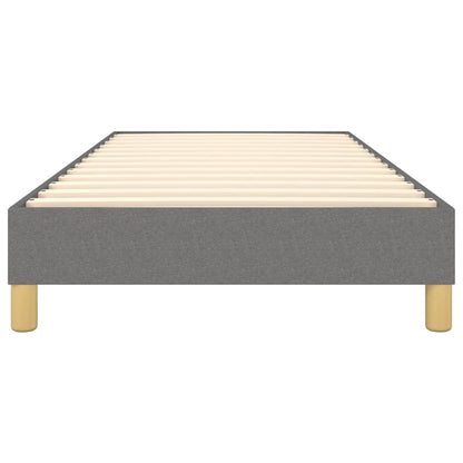 Box Spring Bed Frame Dark Grey Single Fabric