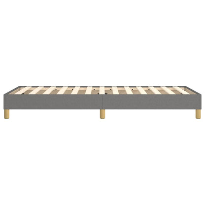Box Spring Bed Frame Dark Grey Single Fabric
