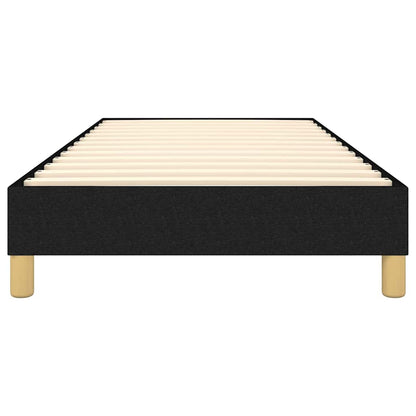 Box Spring Bed Frame Black Single Fabric