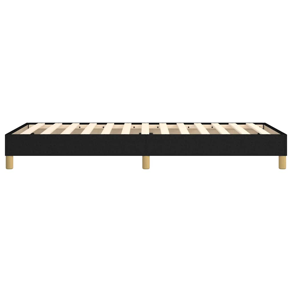Box Spring Bed Frame Black Single Fabric