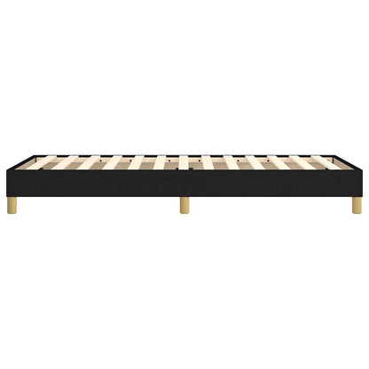 Box Spring Bed Frame Black Single Fabric