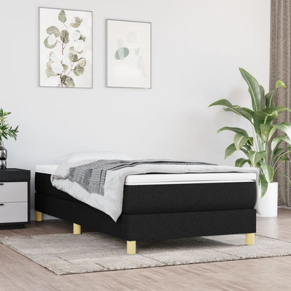 Box Spring Bed Frame Black Single Fabric (UK/IE/FI/NO only)