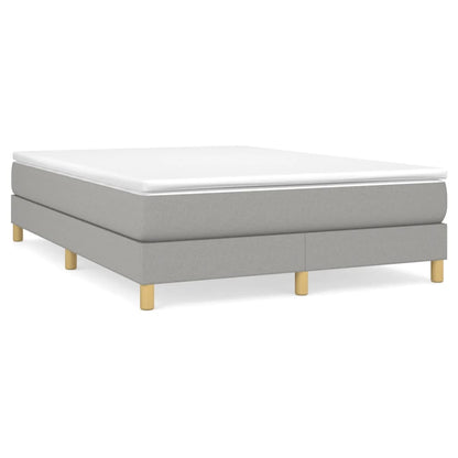 Box Spring Bed Frame Light Grey Double Fabric (UK/IE/FI/NO only)