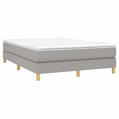 Box Spring Bed Frame Light Grey Double Fabric (UK/IE/FI/NO only)