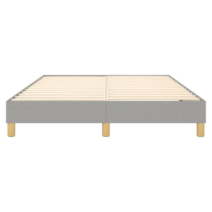 Box Spring Bed Frame Light Grey Double Fabric (UK/IE/FI/NO only)